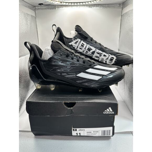 Adidas Adizero “Black White" Men’s Football Cleats GX4050 Size 11 - Picture 1 of 6